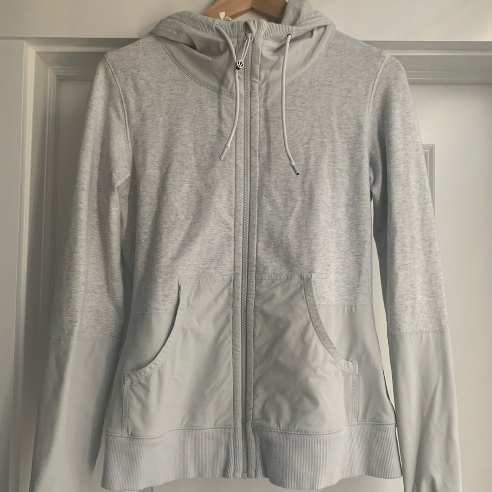 Lululemon cream white hoodie 6 zip up